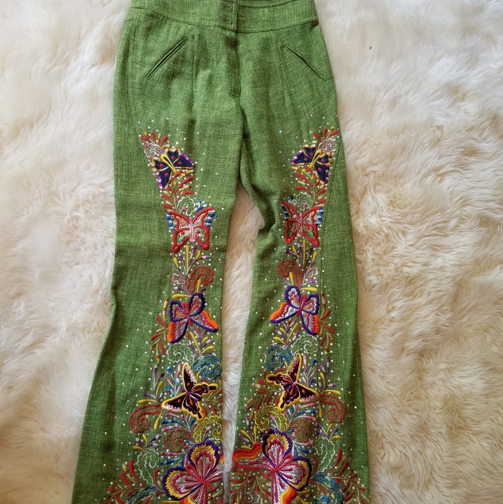 Christian Dior By John Galliano Embroidered Linen